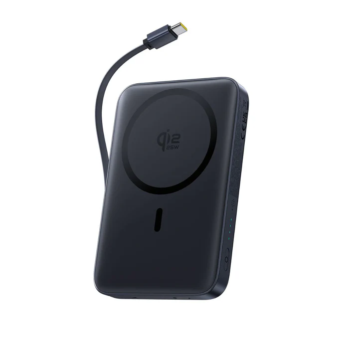 Baseus PicoGo AM61 Qi2.2 Magnetic Power Bank with Built-in Cable 10000mAh 45W - Cosmic Black