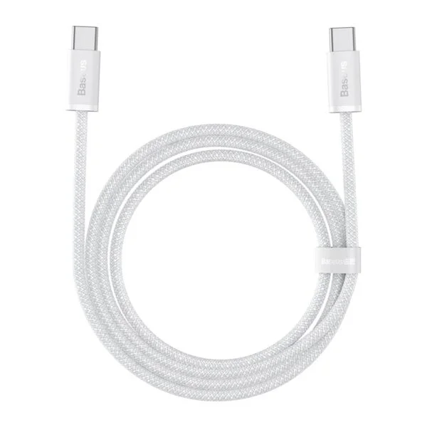 Baseus New Braided Fast Charging Cable USB-C to USB-C 100W 1m - White