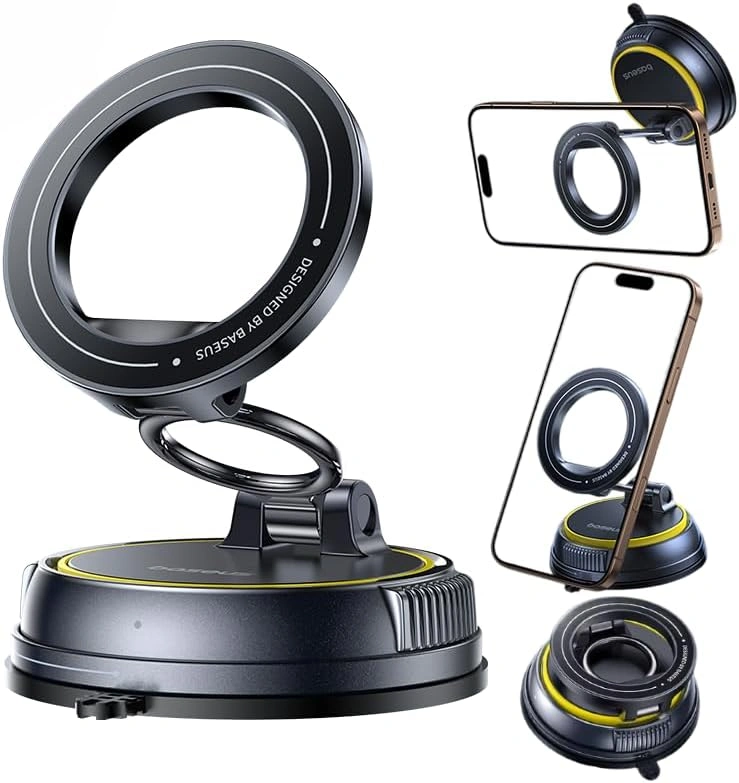 Baseus PrimeTrip VC2 Flex Pro Magnetic Wireless Car Charger Mount Suction Cup Version - Cosmic Black