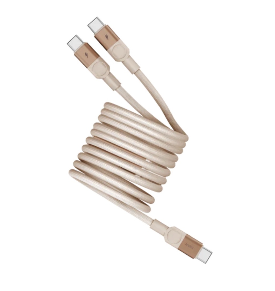 Momax Mag.link 100W USB-C to Dual USB-C Magnetic Cable 2m (Desert Titanium)