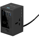 Porodo Universal GaN Multi-Port Cube Adapter with 4 AC Sockets