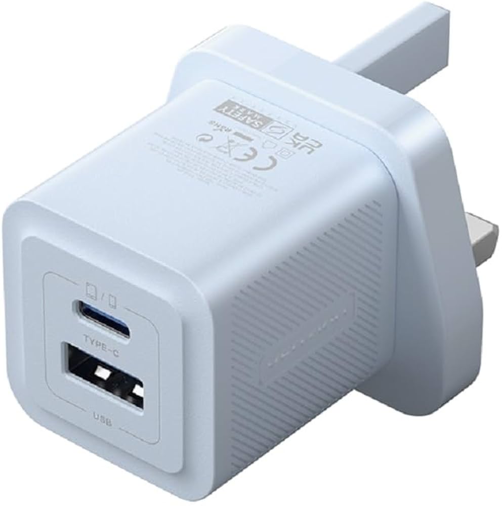 Vention 2-Port Wall Charger USB (C + A) 30W/30W with USB-C to USB-C Cable 1M (White)