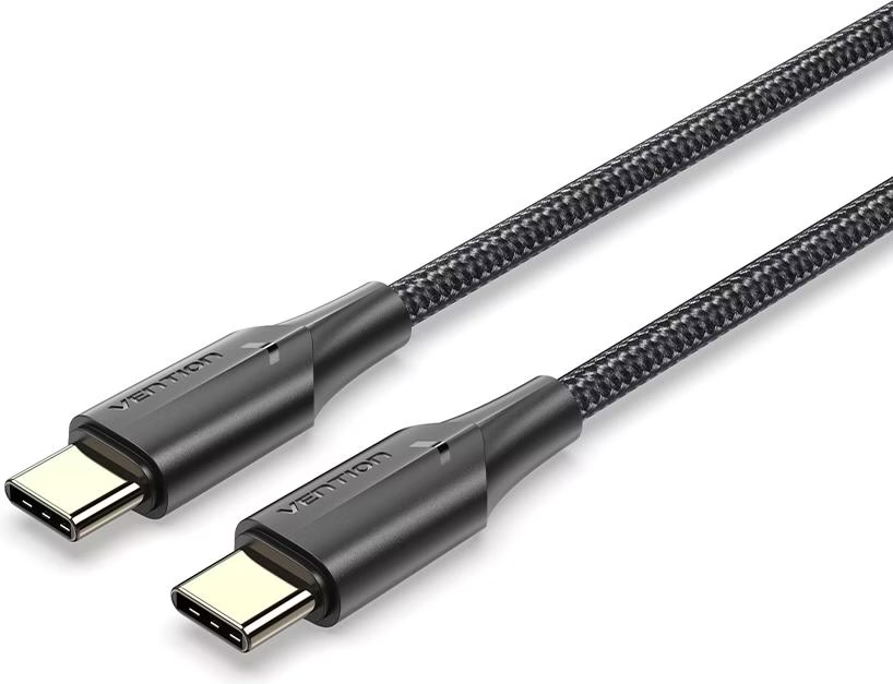 Vention Nylon Braided Zinc Alloy USB C- C Cable 1.2M (Black)