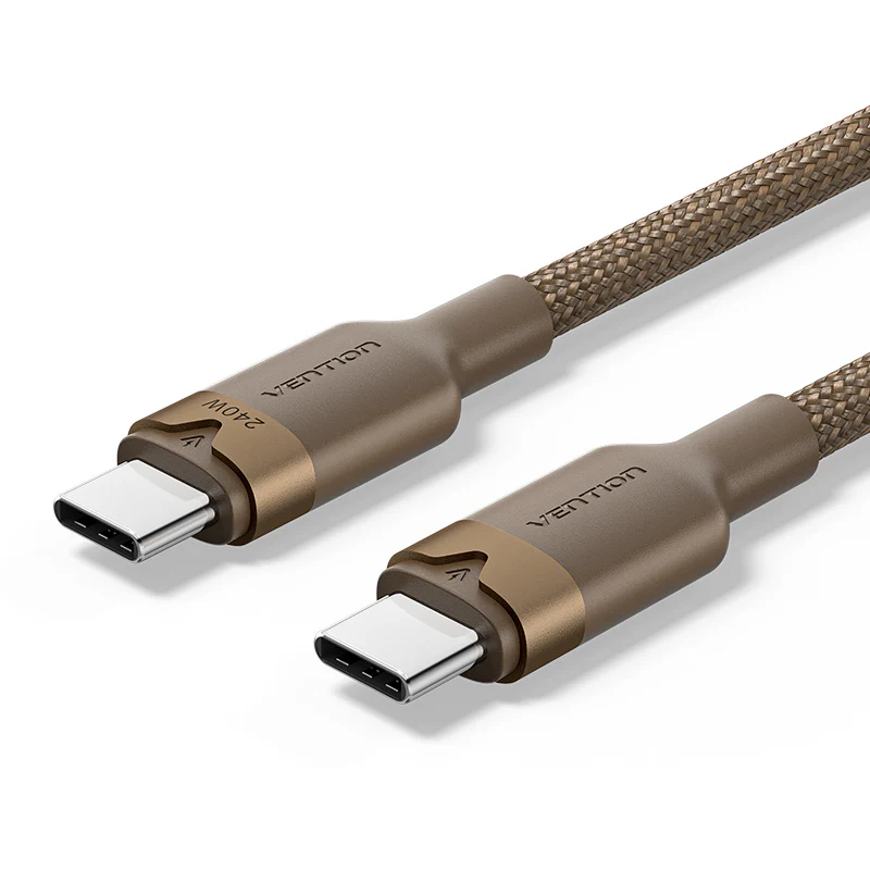 Vention Aluminum Alloy USB C - C Magnetic Cable 1M (Titanium Gold)
