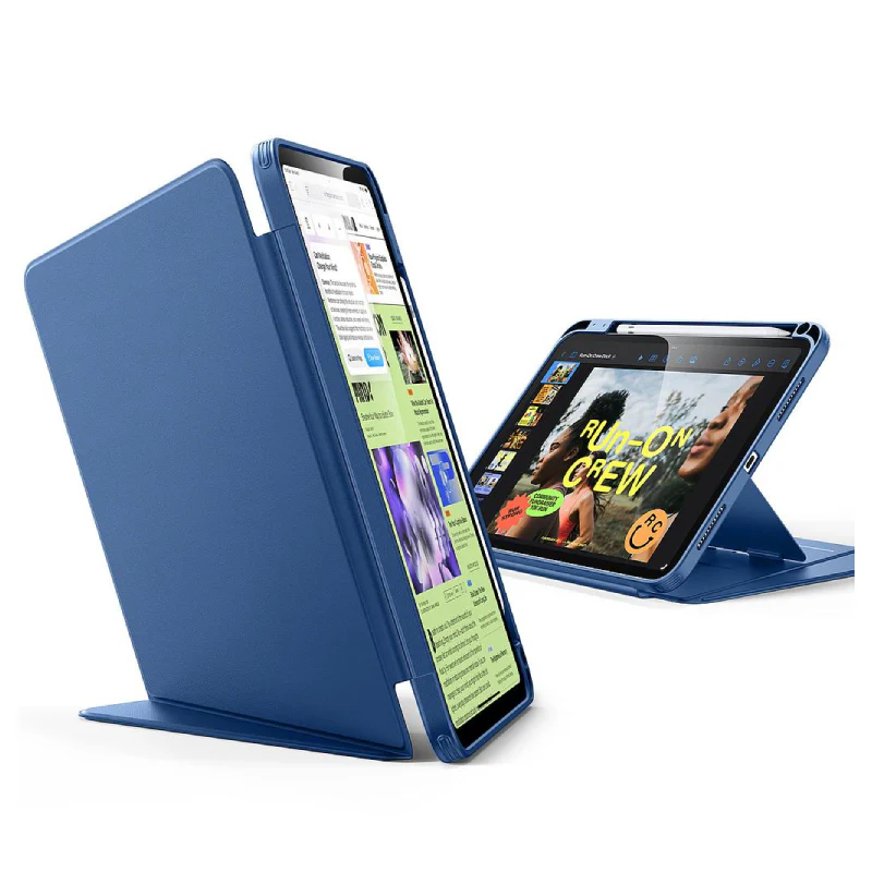  iPad مقاس 11 / 10.9 بوصة (الجيل الحادي عشر A16 / الجيل العاشر) - أزرق ESR Flip Hybridكفر مع حامل قلم لجهاز 