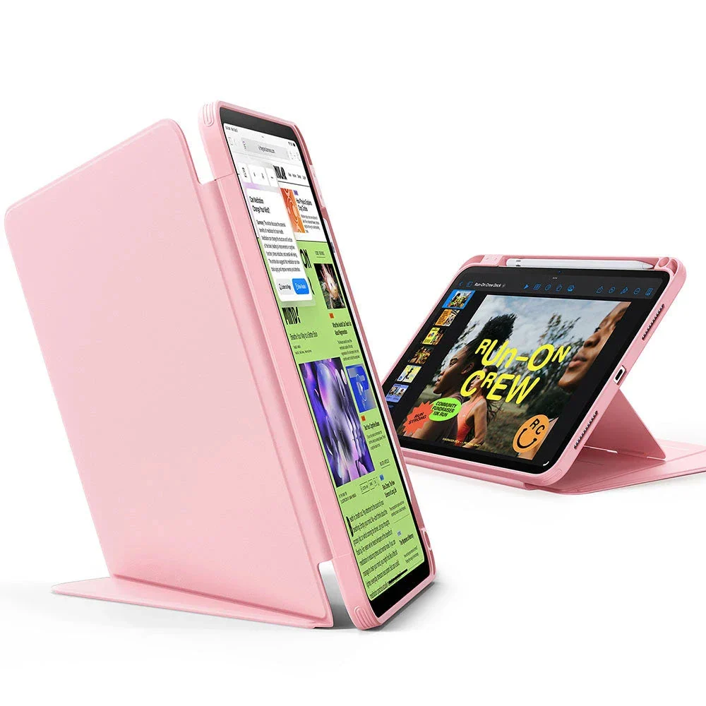 ESR Flip Hybrid Case Pencil Holder iPad 11 / 10.9 inch 11th Gen(A16)/10th Gen (Pink)
