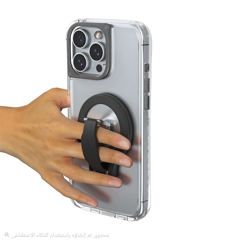 Rocket Phone Grip + Stand Holder (Black)