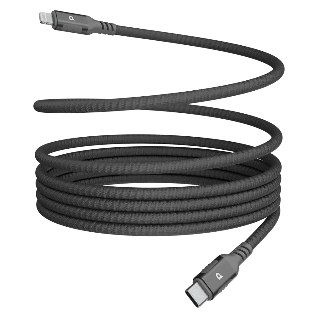 Powerology Malinka Weave Magnetic USB-C To Lightning 1.2M Cable PD 30W (Gray)