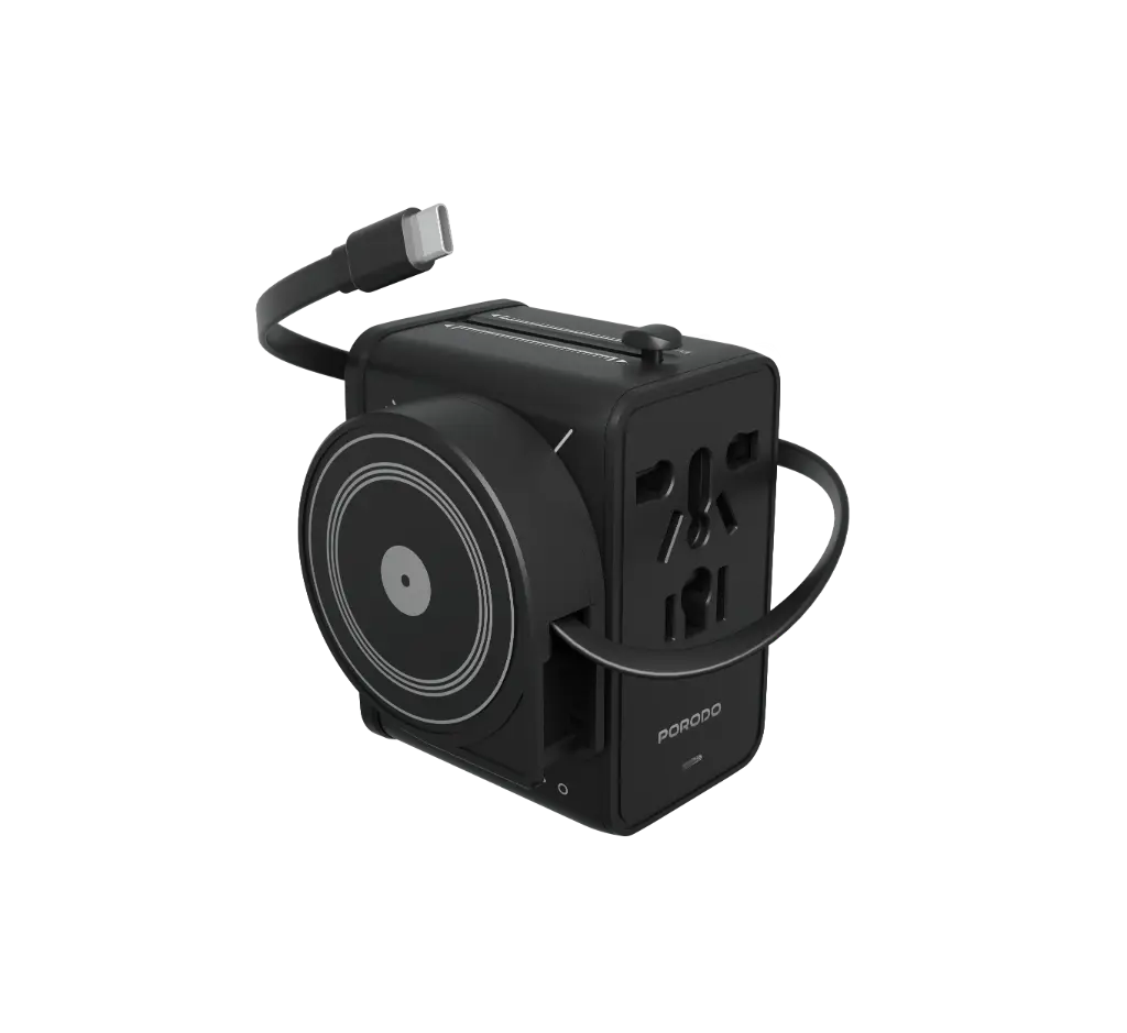 Porodo Voyage Universal Travel Adapter (Black)