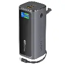 Promate Aluminum Crafted  With Retractable USB-C Cable 130W   & TFT LCD Screen Power Bank 20000mAh (Black)