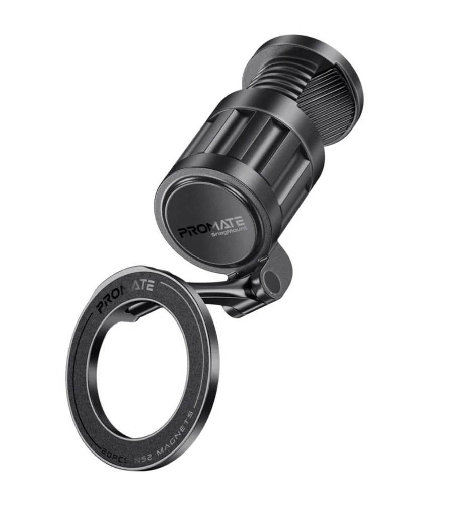 Promate 360° Rotating Magnetic Smartphone Grip-On Mount (Black)