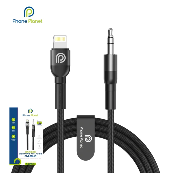 Phone Planet Braided Lightning-AUX Audio Cable