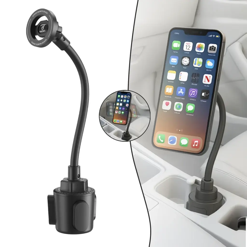 Rocket Car Cup Holder Bracket Magsafe Magnetic