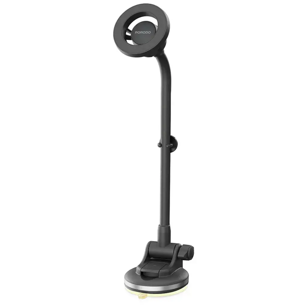 Porodo Vindex Magnetic Car Mount with Extended Flexible Pole (Black)