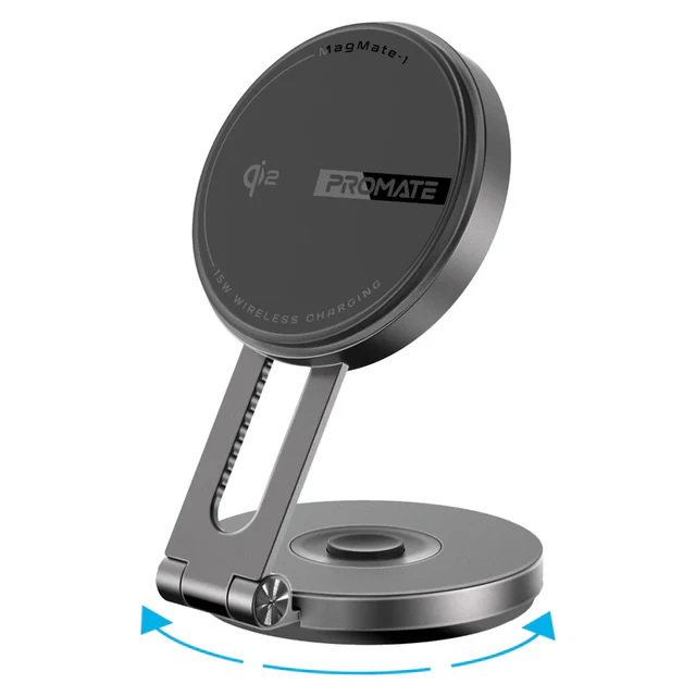 Promate Car Charging Mount Magnetic Wireless 15W Qi2 (Black)