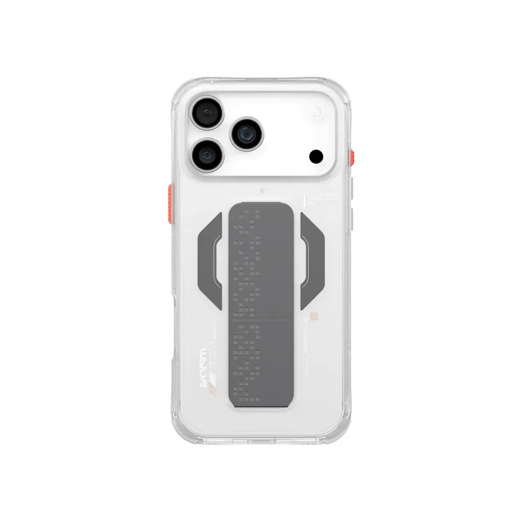 SkinArma Haxa Mag-Charge+Grip Stand Case for iPhone 17 Pro (Clear)