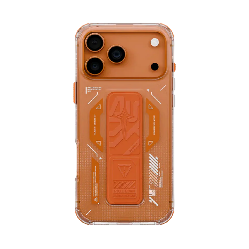 SkinArma Helio Mag-Charge+Grip Stand Case for iPhone 17 Pro Max (Orange)