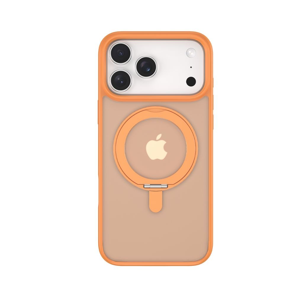 Devia Eleguard Magnetic Shockproof 360°Rotating Stand Case for iPhone 17 Pro (Orange)
