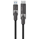 Powerology Vion 4-in-1 Charging & Data Transfer Cable (Black)