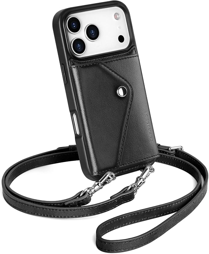 Luckycoin Crossbody Case for iPhone 17 Pro (Black)