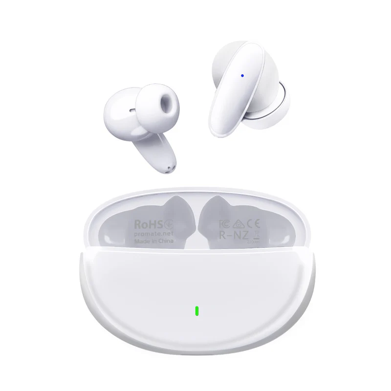 Promate Acoustic Wireless TWS Earphone (White)