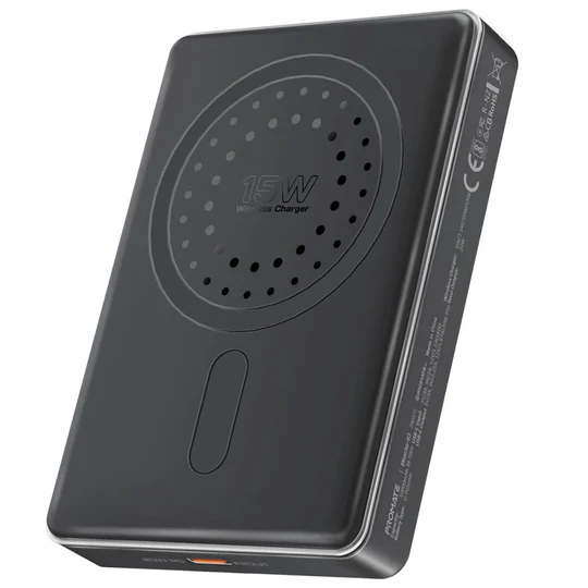 Promate Ultra-Slim Aluminum Crafted MagSafe PowerBank 10000mAh (Black) 