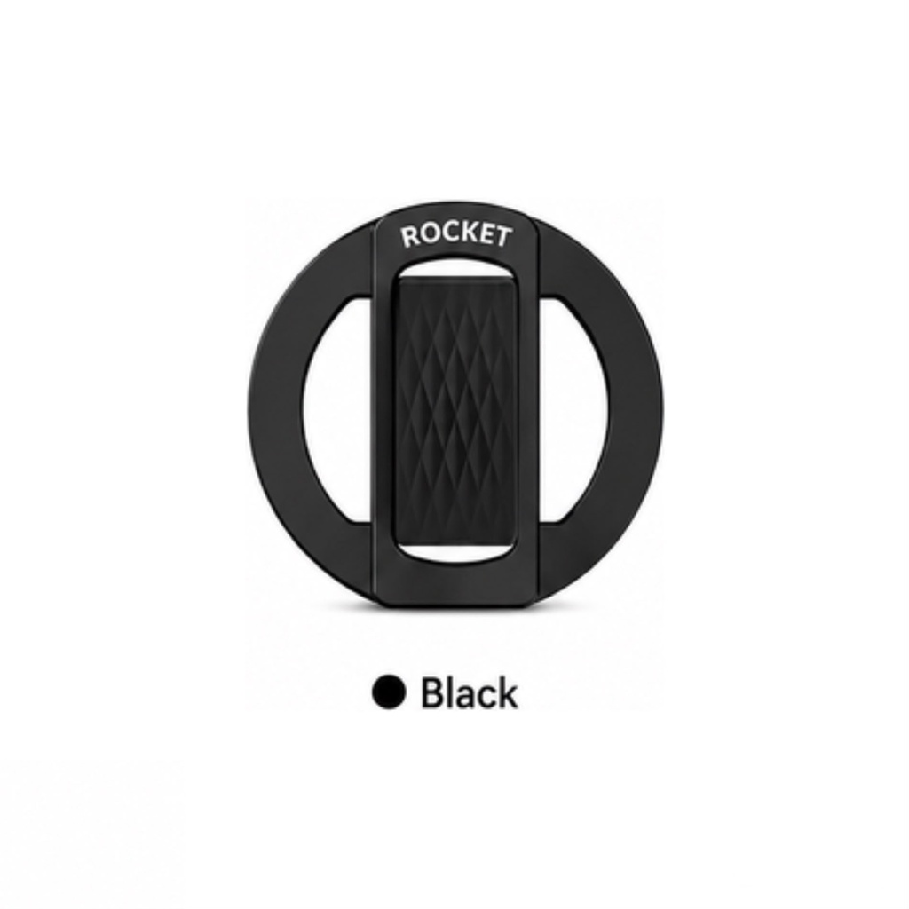Rocket Magnetic Phone Grip & Stand Holder (Black)