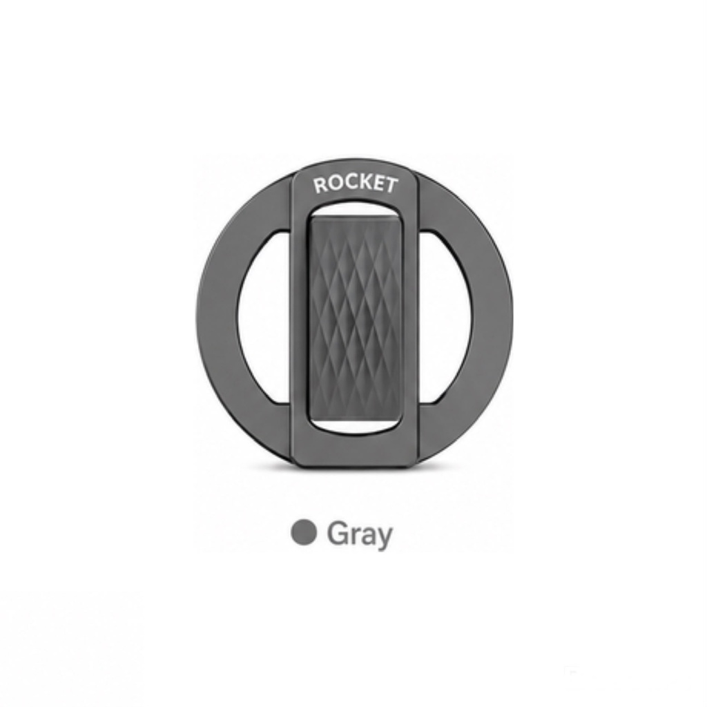 Rocket Magnetic Phone Grip & Stand Holder (Gray)
