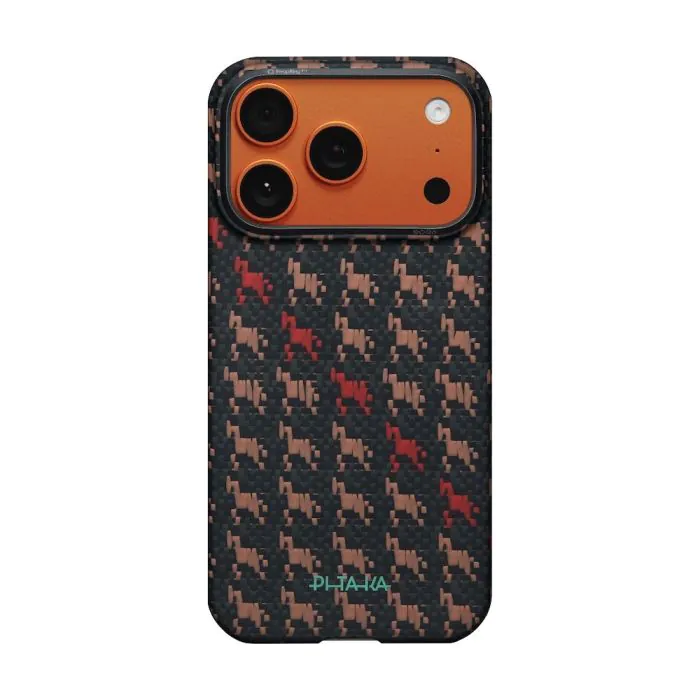 PITAKA Happiness Rides In  Edge Case for iPhone 17 Pro Max (Cinnabar Steed）