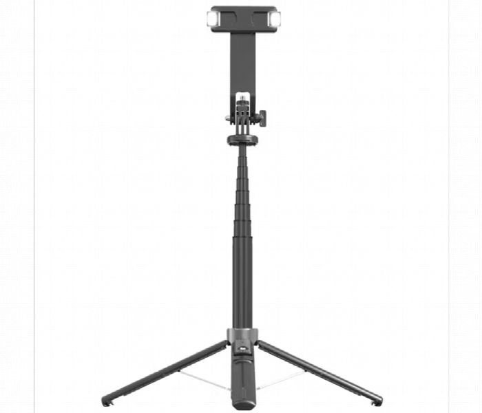 Porodo Dual Lighting Selfie Stick Remote Shutter (Black)