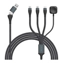 ZLOS  4-in-2 Braided Multi Charging Data Cable (C+A) to (C+L+Micro+Watch) 3M