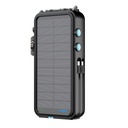 Powerology PP049 16000mAh Solar Power Bank with FM Radio Speaker and Lights (Black)