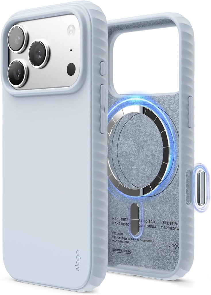كفر سيليكون مغناطيسي من Elago لهاتف iPhone 17 Pro/18 Pro (أزرق فاتح)