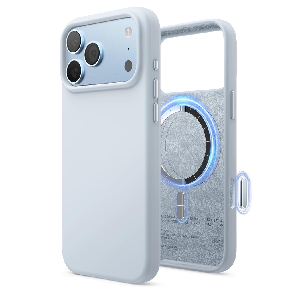 كفر سيليكون مغناطيسي من Elago لهاتف iPhone 17 Pro/18 Pro (أزرق فاتح)