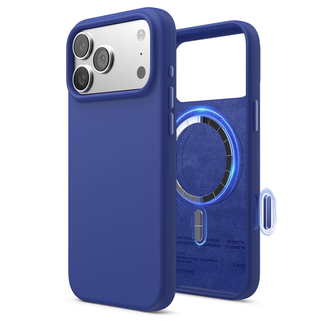 Elago Magnetic Silicone Case for iPhone 17 Pro Max/18 Pro Max (Cobalt Blue)