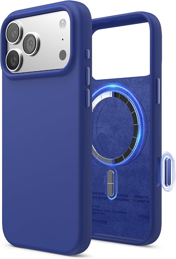 Elago Magnetic Silicone Case for iPhone 17 Pro Max/18 Pro Max (Cobalt Blue)