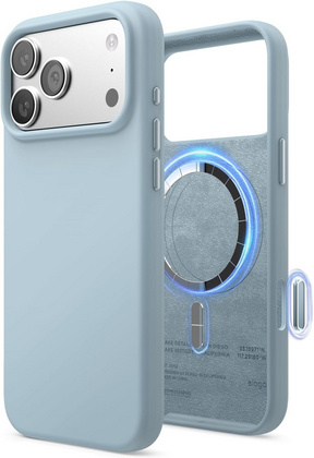Elago Magnetic Silicone Case for iPhone 17 Pro Max/18 Pro Max (Sky Blue)