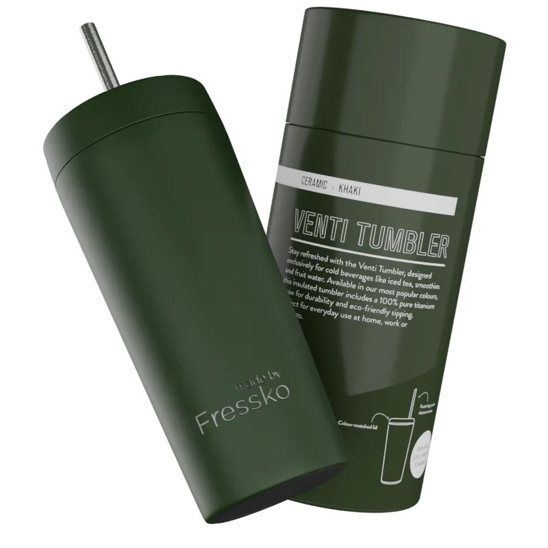 Fressko Venti Tumbler 600ml / 20oz - Ceramic - Khaki