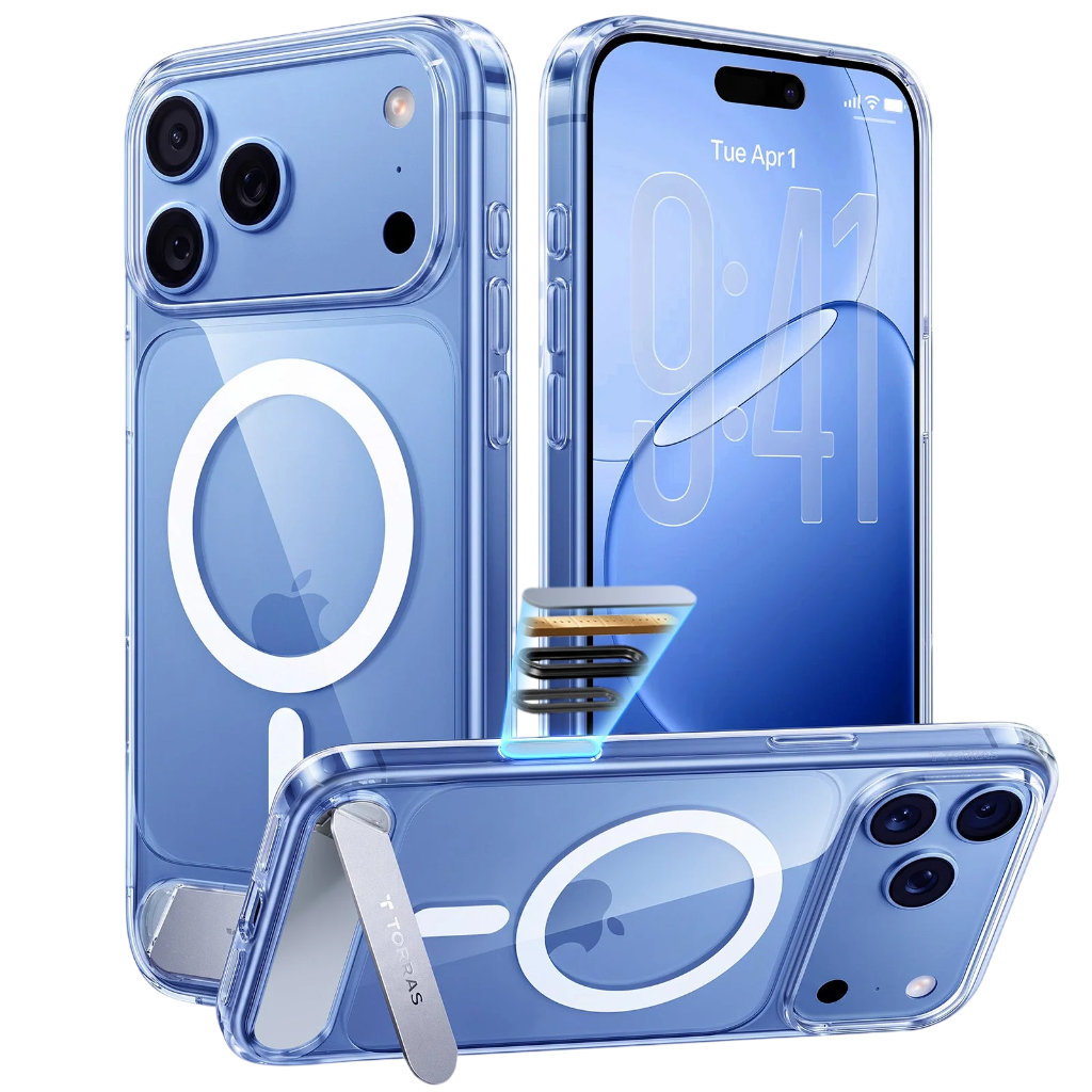 Torras Ostand L1 Case for iPhone 18 Pro Max (Clear)