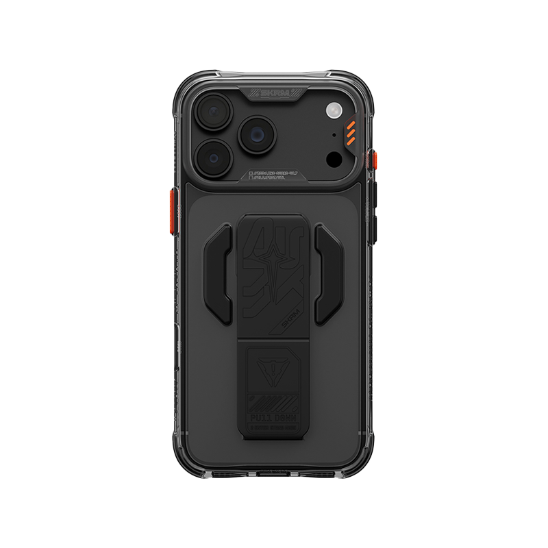 SkinArman Helio CE Silicon Grip-Stand Case for iPhone 18 Pro Max (Graphite)