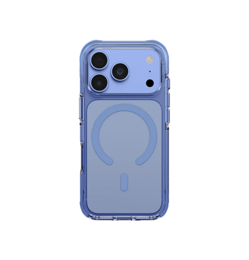 UNIQ Hybrid Magclick Charging Combat Case for iPhone 18 Pro (Polar Blue)