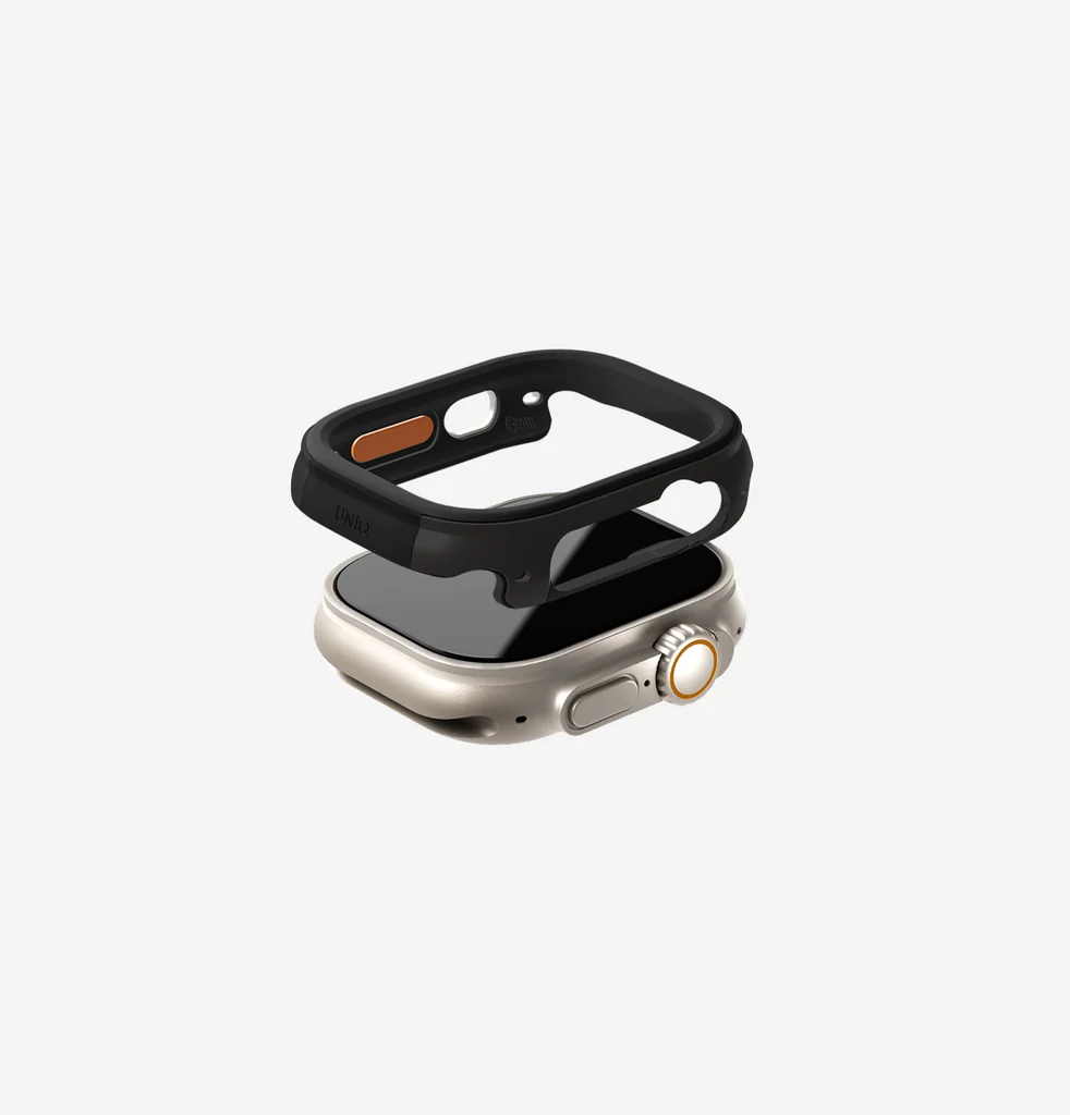 Uniq Valencia Case for Apple Watch 46mm (Midnight Black)