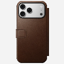 Nomad Modern Leather Folio Case for iPhone 18 Pro Max (Brown)