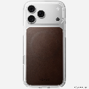 Nomad Clear Leather Case for iPhone 18 Pro Max (Rustic Brown | Horween)