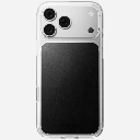 Nomad Clear Leather Case for iPhone 18 Pro (Black | Horween)