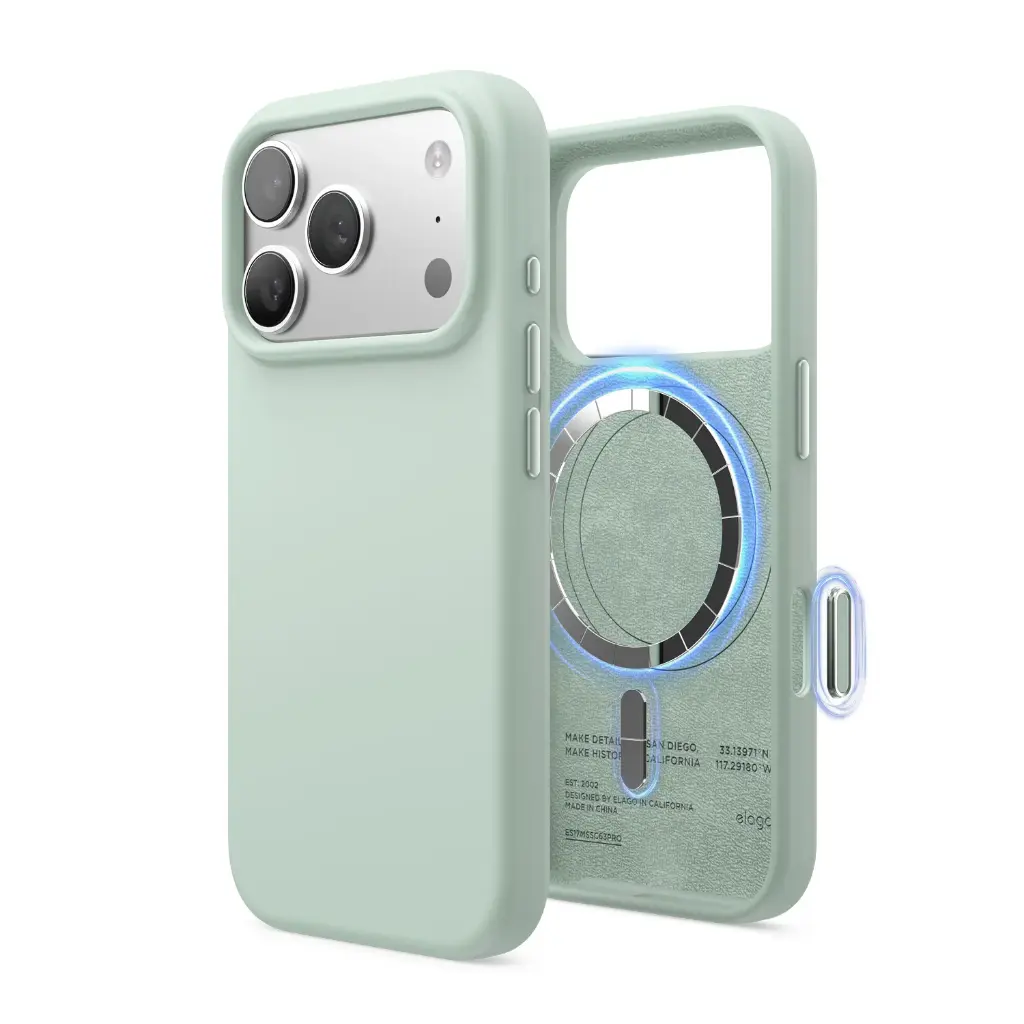 Elago Magnetic Silicone Case for iPhone 17 Pro/18 Pro (Mint)