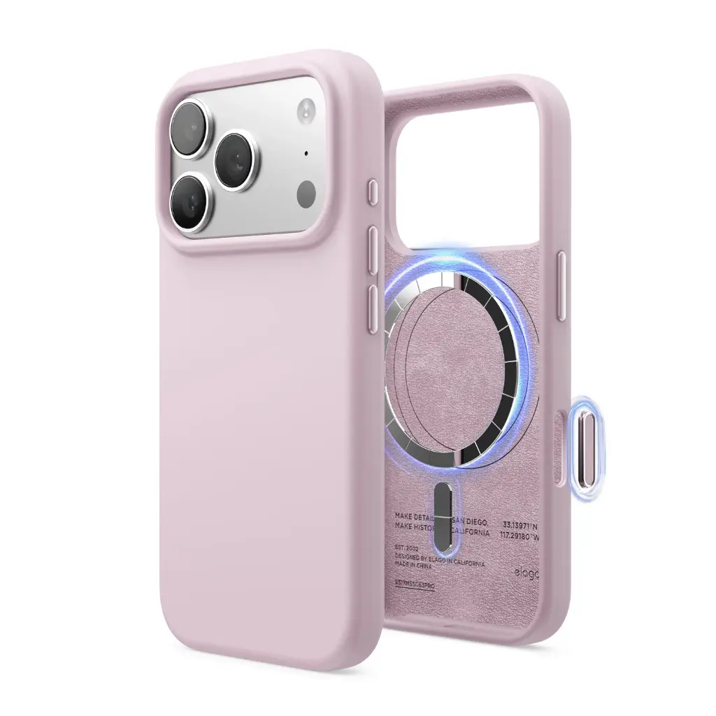 Elago Max Magnetic Silicone Case for iPhone 17 Pro Max/18 Pro Max (Light Lilac)