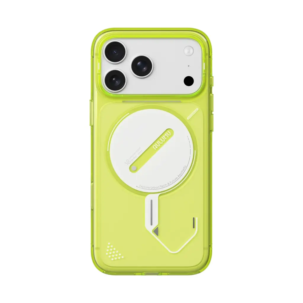 AULUMU Lumen Transparent Luminous Case for iPhone 18 Pro (Yellow Lemon)