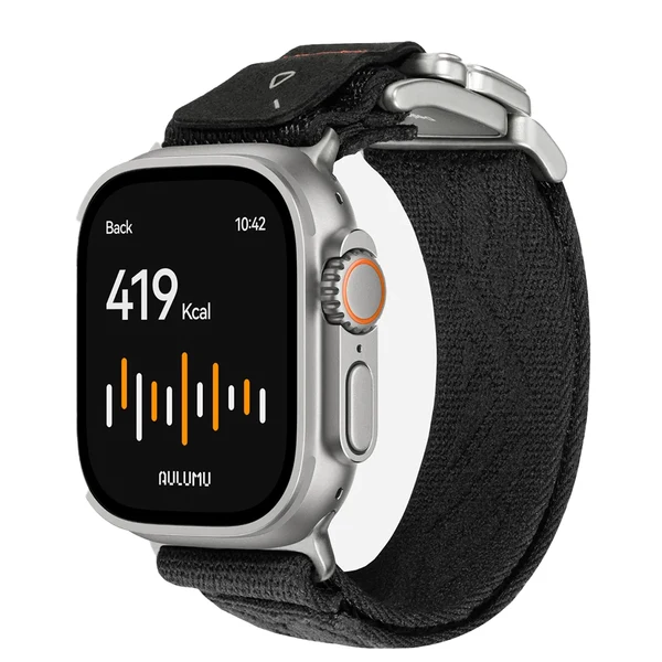 AULUMU Titanium Mag Buckle Quick-Release Band (Titanium Buckle - Gray)