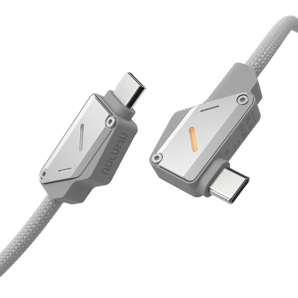 AULUMU Steady Aluminum 240W Hi-Speed Charging & Data USB-C Cable (Silver Aluminum - 1.2m)